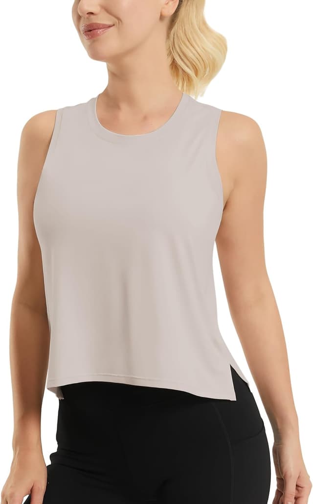 Detalle de Ice Silk Crop Tank Tops for Workouts