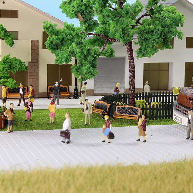 Thumbnail 2 de VICDUEKG 40-teilige Modellfiguren für H0 (1:87) – stehende Miniatur-Personen aus ABS