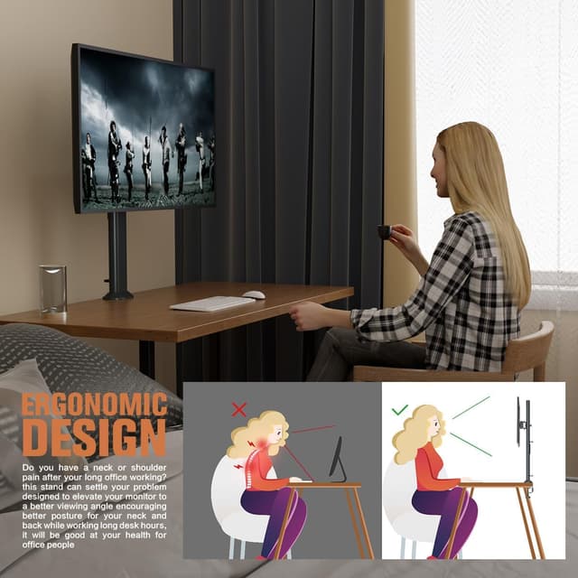 Thumbnail 4 de HEMUDU Single Tall Monitor Arm 35kg capacity 🖥