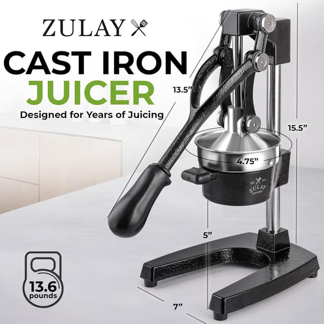 Detalle 2 de Zulay Kitchen Manual Citrus Juicer 5" 🍋