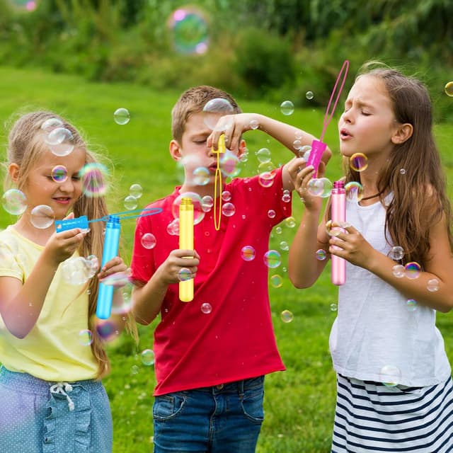 Thumbnail 6 de SpringFlower 48-Pack Bubble Wands (6 Colors) with Bubble Solution for Summer Parties