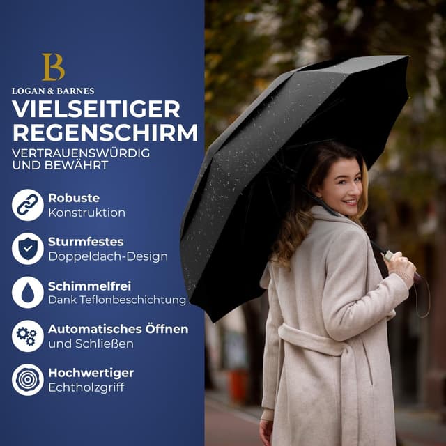 Thumbnail 6 de LOGAN & BARNES Amsterdam Taschenschirm Ø103 cm sturmsicher