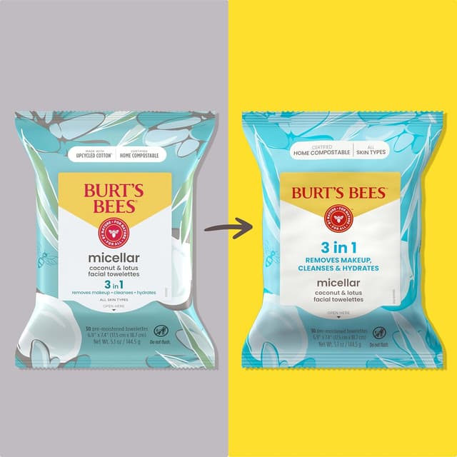 Thumbnail 1 de Burt's Bees Coconut & Lotus Face Wipes 30 Ct.