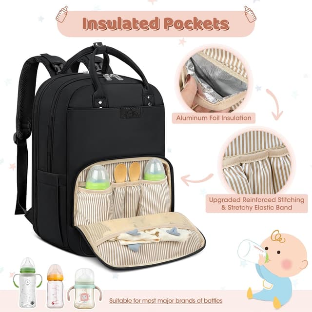 Thumbnail 3 de Baby Changing Bag Backpack Waterproof 1pc