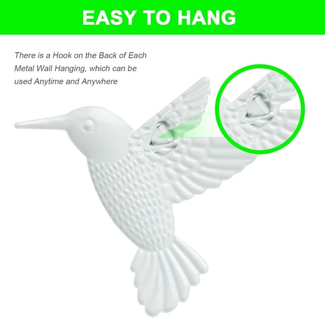 Thumbnail 3 de OFFCUP Métal Colibri Décoration Murale 2PCS