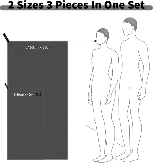 Detalle de Pameil Microfibre Towel set, 3 pack