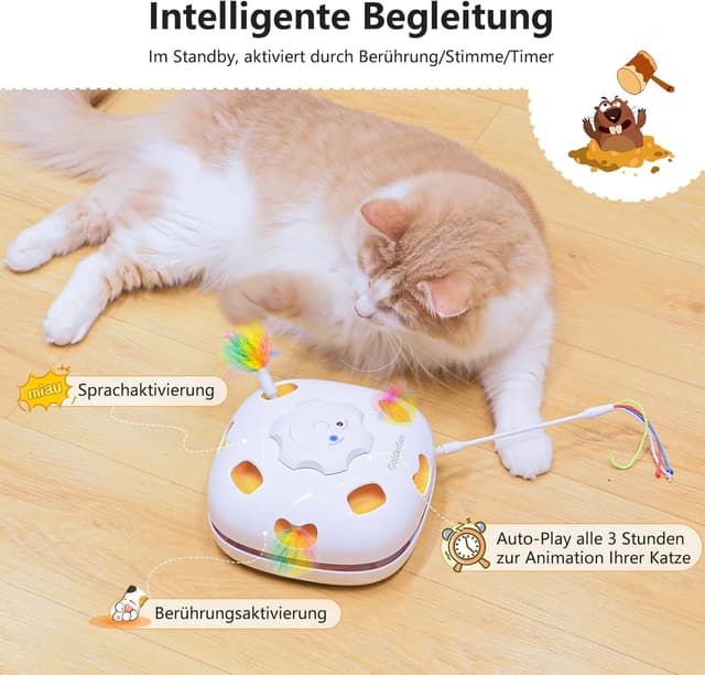 Detalle de GoldenSun Katzenspielzeug 4‑in‑1 Wiederaufladbar