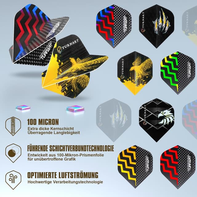 Thumbnail 5 de Turnart Dartpfeile 12 Stück Profi Steeldarts