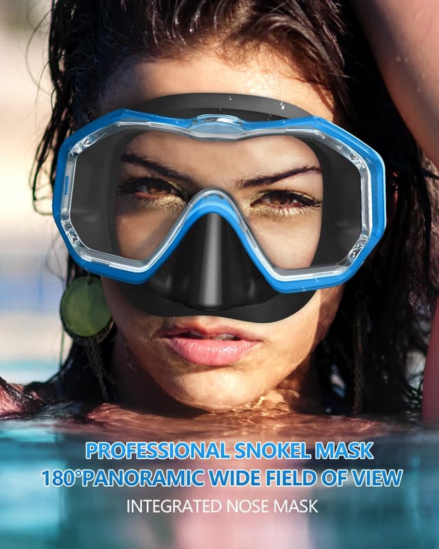 Detalle 2 de WSTOO Adults Swim Goggles with Nose Cover (3-Lens, Anti-Fog, Leak-Proof) for Youth & Adults