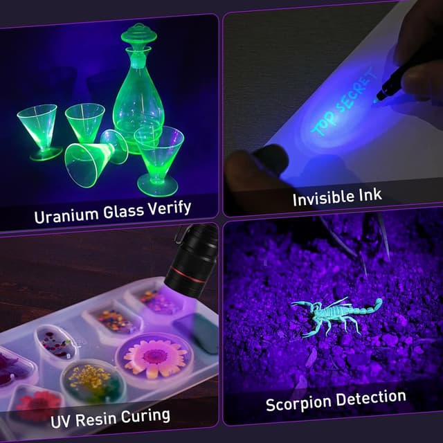 Thumbnail 6 de Eletorot UV Torch LED Black Light Flashlight (395nm) – 3 Modes, Adjustable Beam