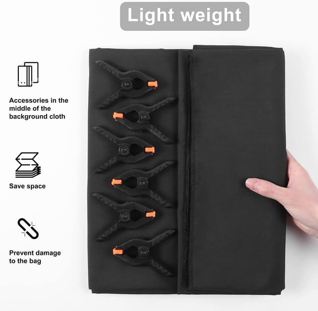 Thumbnail 1 de Oinvs Black Backdrop 1.8x2.8m