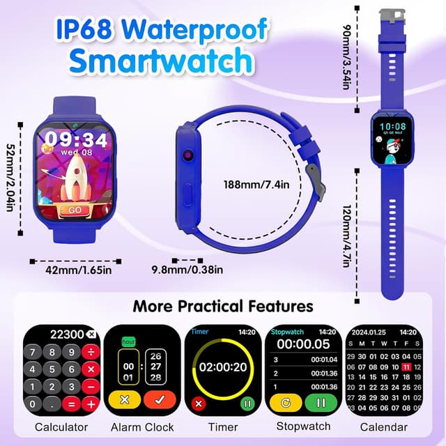 Detalle de Tzzulsx Kids smart watch with 18 games