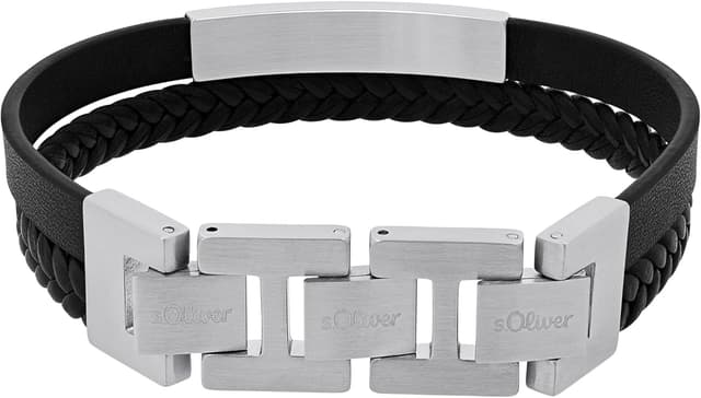 Detalle 1 de s.Oliver Armband aus Leder 18,5 cm