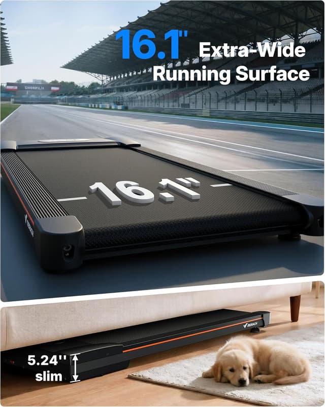 Thumbnail 4 de MERACH Heavy Duty Walking Pad Treadmill 400lbs Capacity