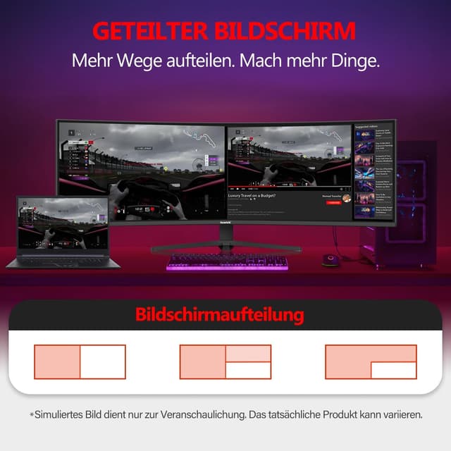 Detalle 2 de Gawfolk 49 Zoll Curved Gaming Monitor