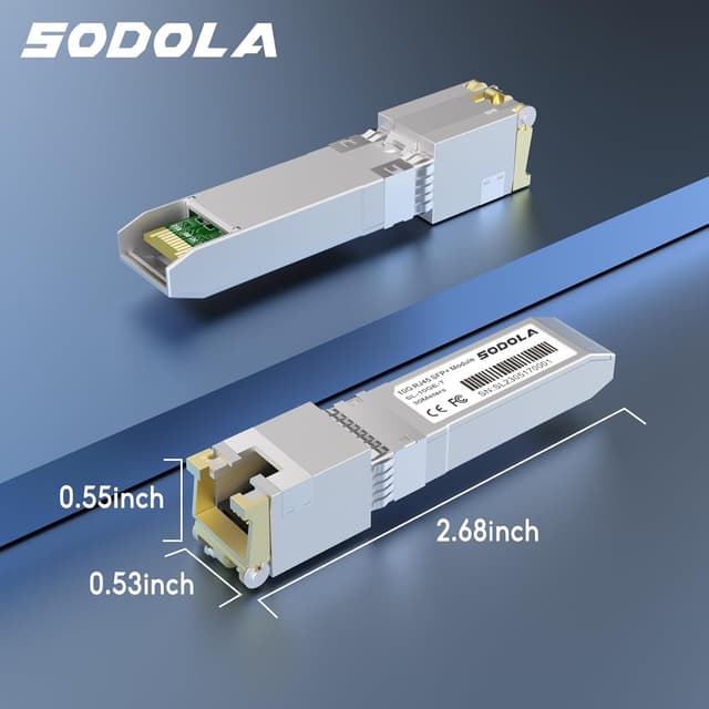 Thumbnail 6 de Sodola 10GBase-T SFP+ to RJ45 copper transceiver (up to 30m), hot-pluggable