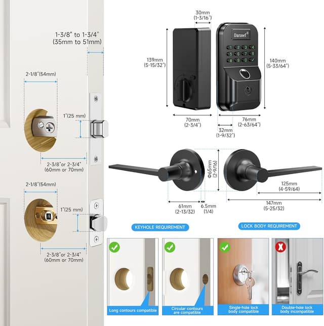 Thumbnail 5 de Smart Front Door Keyless Lock with Fingerprint 1 ๐