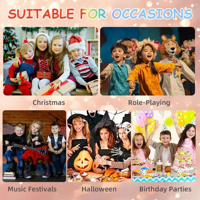 Detalle de LOPHE Pochoir de tatouage réutilisable pour aérographe — pack de 16 motifs (modèles autocollants) pour enfant