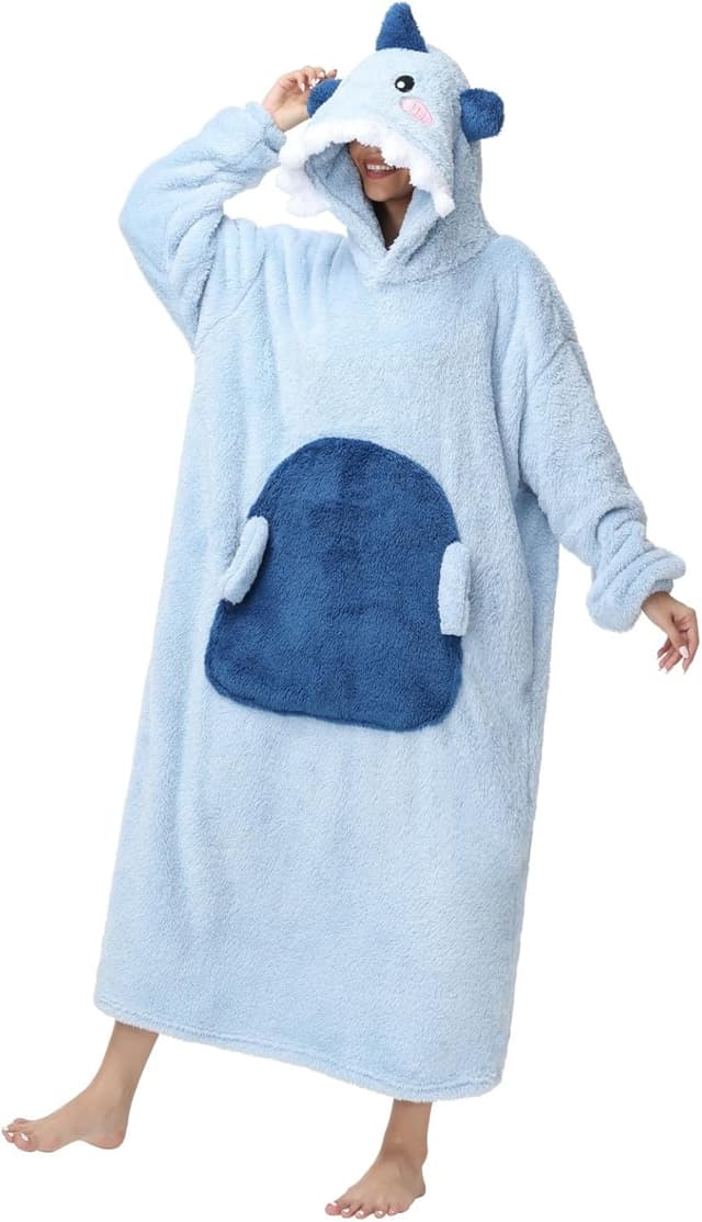 Detalle de Kuscheldecke Hoodie Pullover für Winter