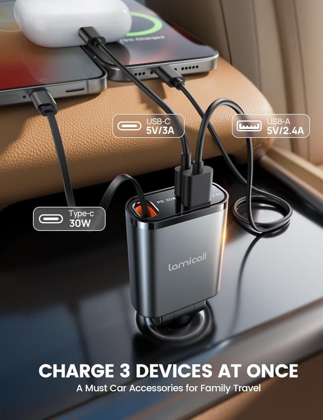 Detalle 2 de Lamicall Car Charger 57W