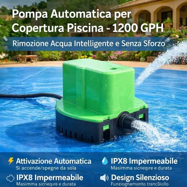 Detalle 2 de Pompa per copertura piscina automatica 1200 GPH per yacht e vasche idromassaggio