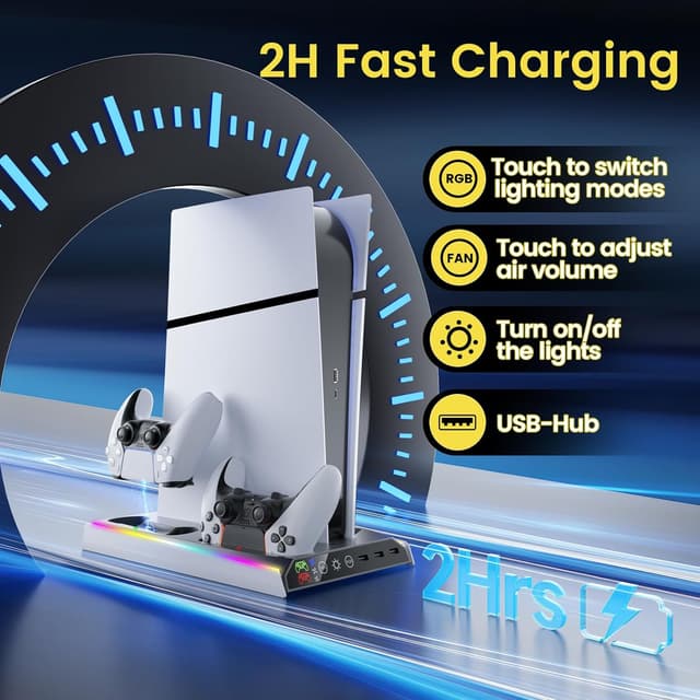 Thumbnail 4 de Fenolical Support PS5 2 manettes