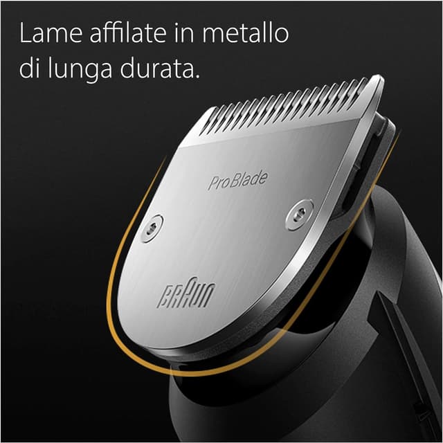 Detalle 1 de Braun Series 7 regolabarba uomo e rasoio elettrico BT7441 Nero con ProBlade e 40 lunghezze