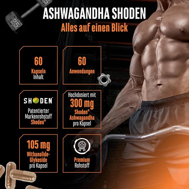 Detalle 2 de Ashwagandha Shoden® mit 35% Withanolide-Glykosiden – 300 mg Extrakt, 60 vegane Kapseln