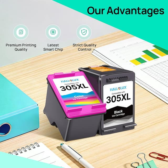 Thumbnail 5 de 305XL Ink Cartridges 2 Pack for HP Envy 6000 Series