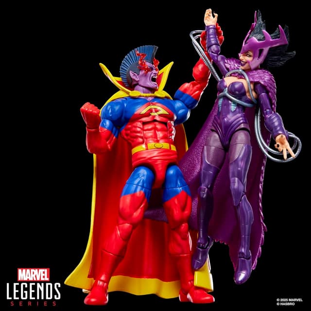 Detalle de Hasbro Marvel Legends: set da 2 action figure Deathbird e Marvel’s Gladiatore (X-Men) con accessori
