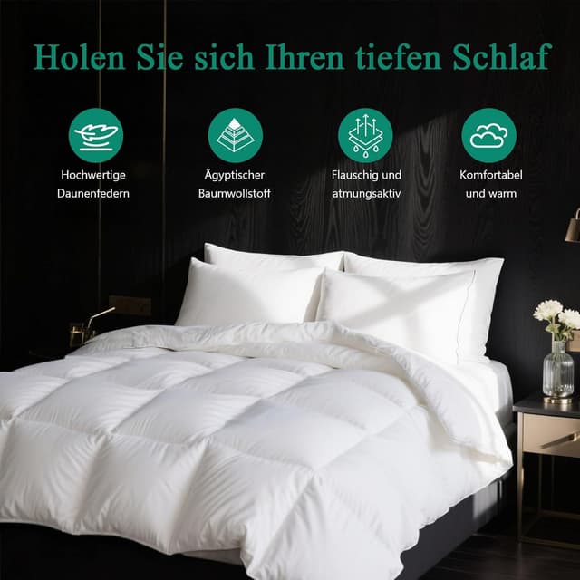 Detalle 2 de APSMILE Daunendecke 155x220 Ganzjahres