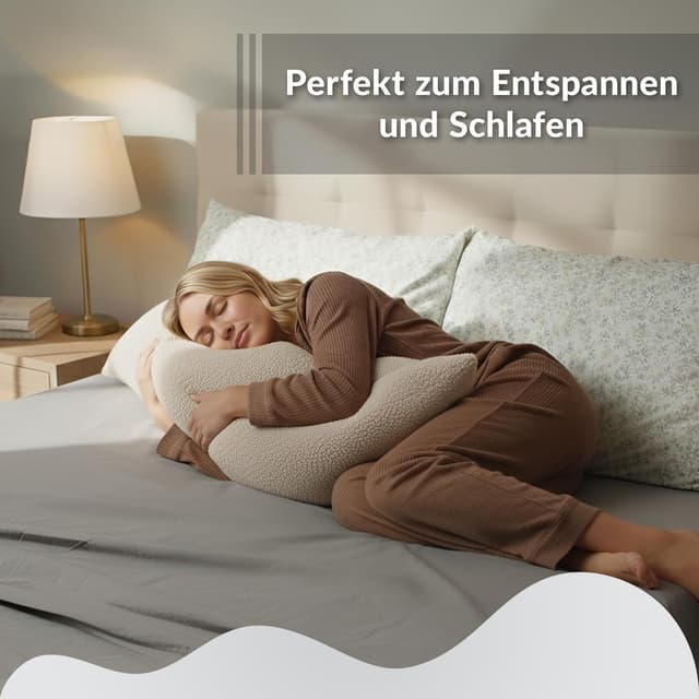 Detalle 2 de Oreiller de grossesse Bouclé 145 cm