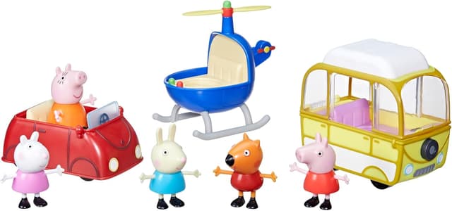 Detalle de Peppa Pig – Coffret Petits véhicules : 3 véhicules et 5 figurines articulées
