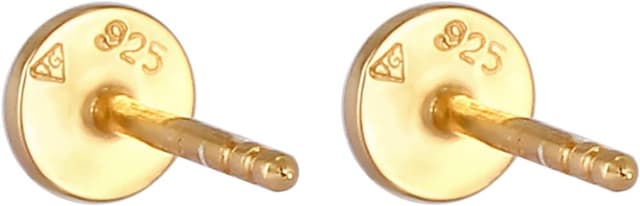 Detalle 2 de Elli Kreis Basic Geo Ohrstecker 925 Silber Vergoldet