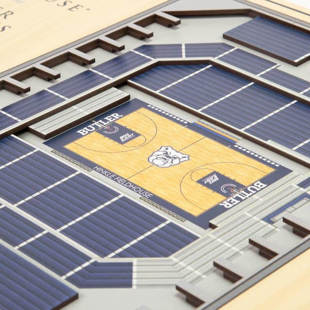 Detalle de YouTheFan NCAA Butler Bulldogs 5-Layer StadiumView 3D Wall Art for Hinkle Fieldhouse