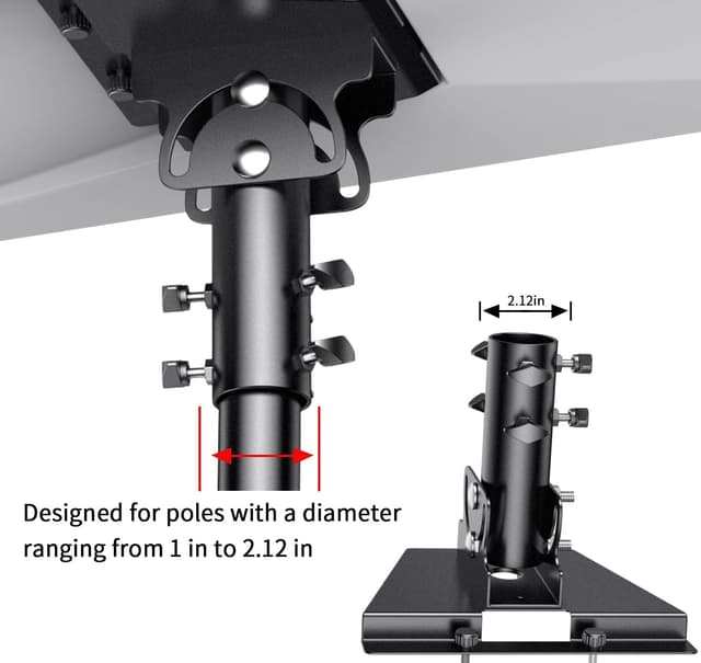 Detalle 2 de Starlink Gen 3 Mount (Pole Mounting Kit) for Standard Dish V3, Black