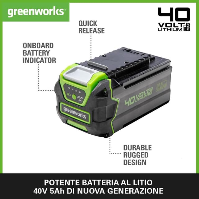 Detalle 2 de Greenworks G40B5 Batteria 40V 5Ah