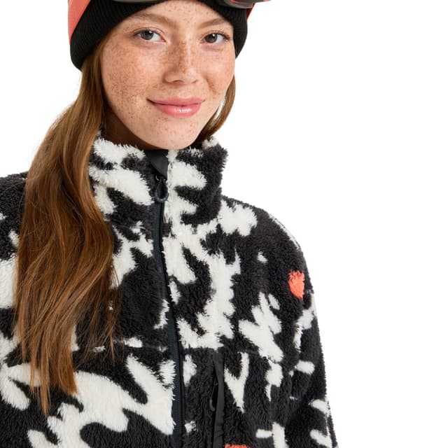 Detalle de Roxy Alabama Full Zip Printed: sudadera de mujer técnica con sherpa polar