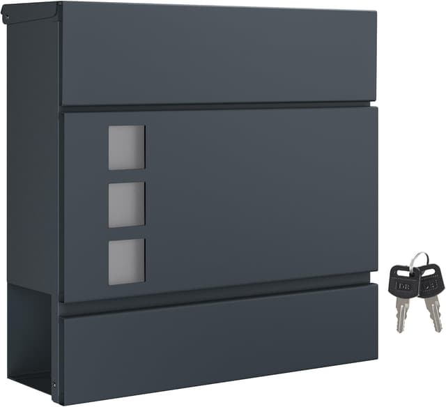 Detalle de Songmics GMB052G01 Briefkasten XXL anthrazit
