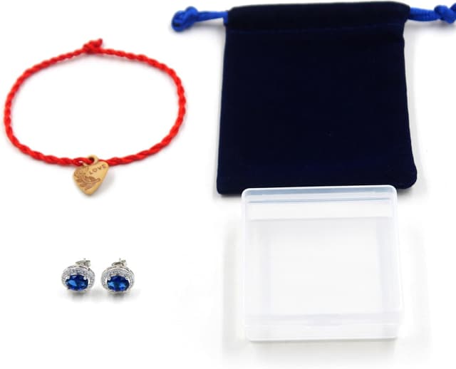 Detalle de Vivaday Oval Cut Cubic Zirconia Halo Stud Earrings (White Gold Plated) YA5119