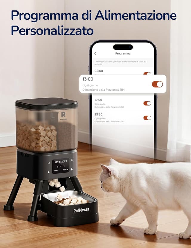Detalle de PalNests 4L mangiatoia automatica WiFi per gatti
