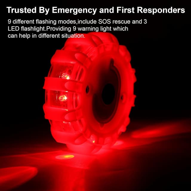 Detalle de Wowlela LED road flares, 6 pack safety lights