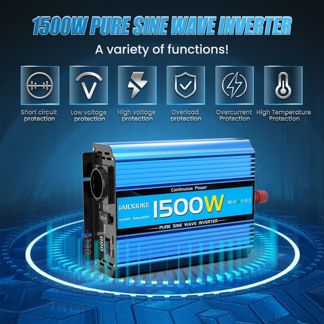 Detalle 2 de Inverter onda pura 12V 220V 1500W