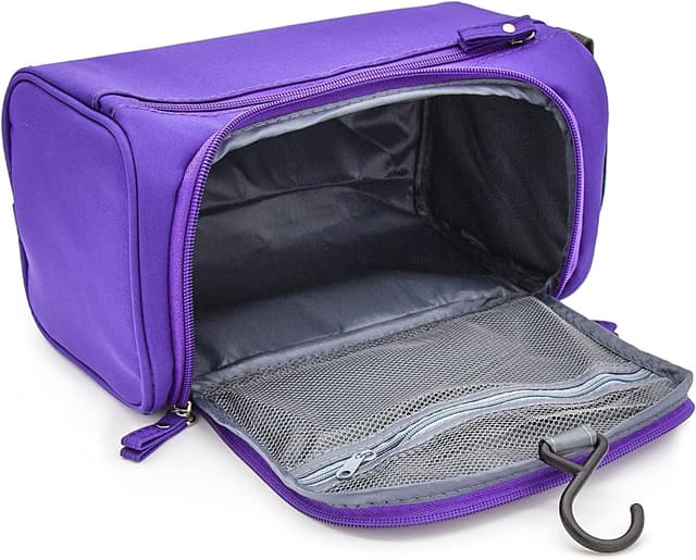 Detalle de ONEGenug Kulturbeutel zum Aufhängen (25 x 15 x 15 cm) – wasserfestes Nylon, große Öffnung, Volumen 5,6 Liter