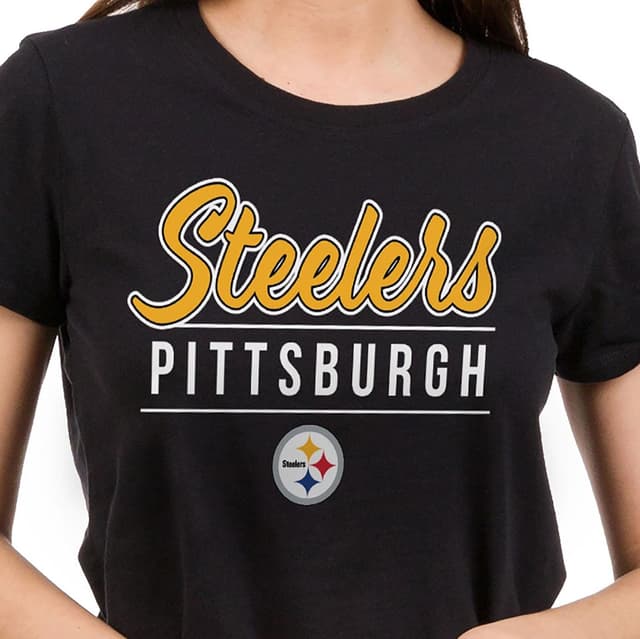 Detalle 2 de Junk Food NFL Women’s NFL Fan Favorite T-Shirt (Pittsburgh Steelers) – Short Sleeve Cotton Tee
