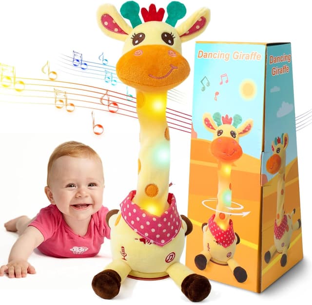 Detalle de Emoin Dancing Talking Giraffe Baby Toy with Adjustable Volume, Singing, Dancing & Mimicking