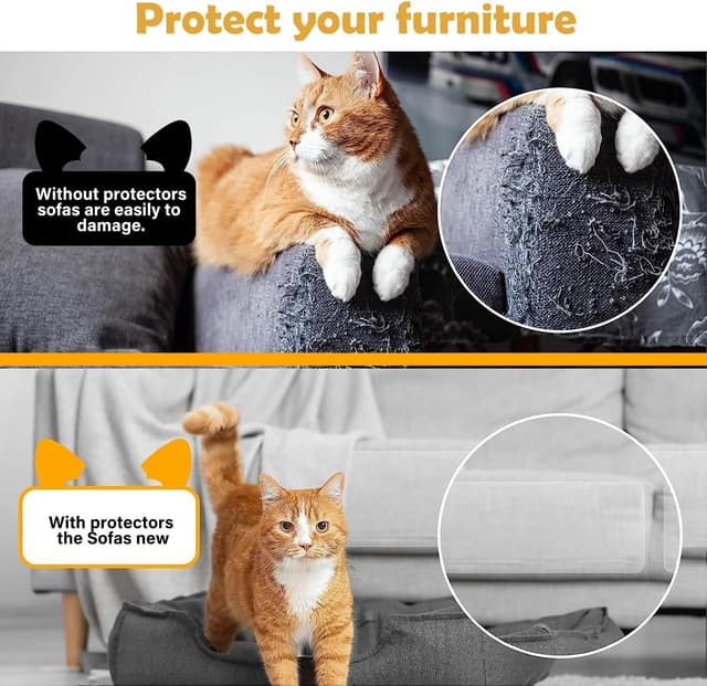 Thumbnail 2 de Cat Scratch Sticky Paws Tape 15.7" x 118" Furniture Protector 🐾
