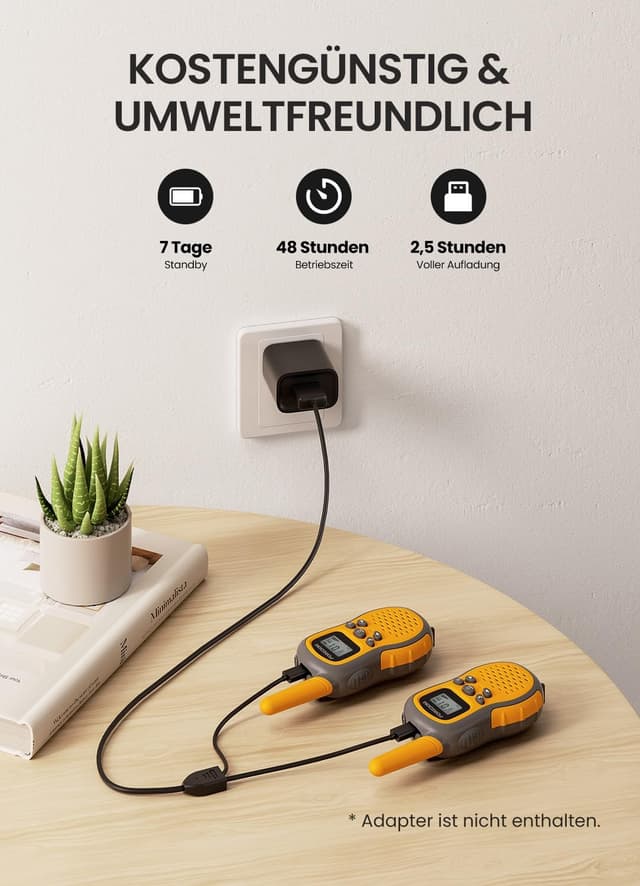 Detalle 1 de FOREDOM Wiederaufladbare Walkie Talkies 3–12 Jahre