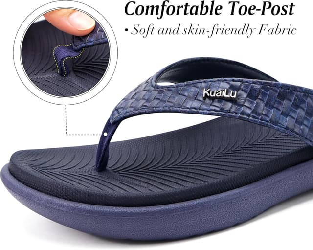 Detalle 2 de KuaiLu flip flops with arch support