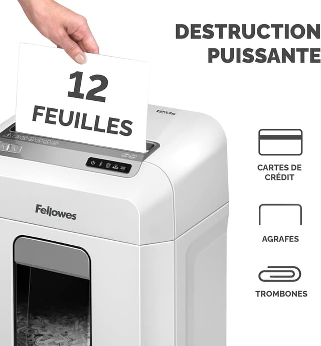 Detalle de Fellowes 12Ms destructeur documents, 23 L